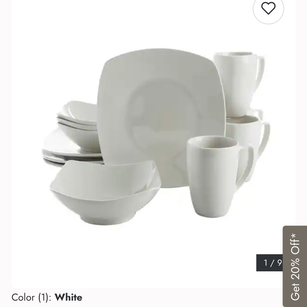 Gibson Zen Buffet Porcelain 12-Piece Dinnerware Set